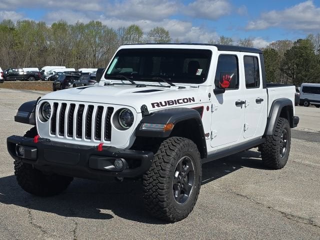 2023 Jeep Gladiator Rubicon 4x4 in White — front three-quarter view