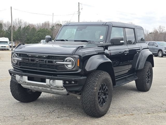 2023 Ford Bronco Raptor in Black — front three-quarter view