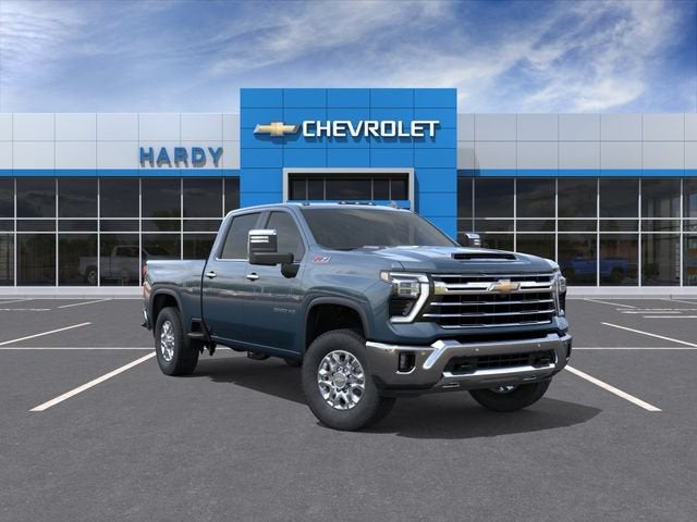 2026 Chevrolet Silverado 2500 HD LTZ in Lakeshore Blue Metallic — front three-quarter view
