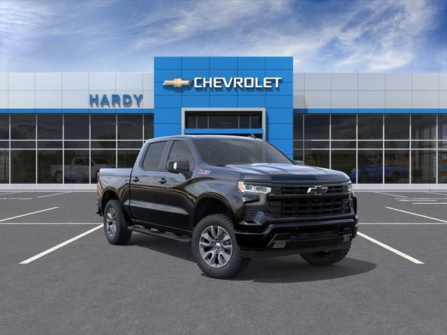 2026 Chevrolet Silverado 1500 RST in Black — front three-quarter view
