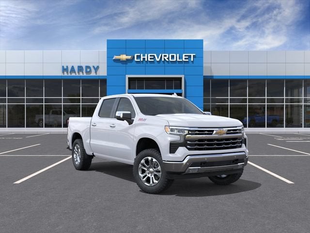 2026 Chevrolet Silverado 1500 LTZ in Summit White — front three-quarter view