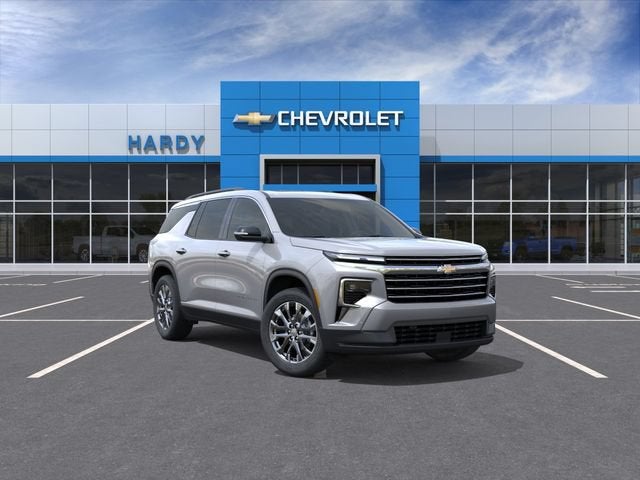 2026 Chevrolet Traverse LT in Sterling Gray Metallic — front three-quarter view
