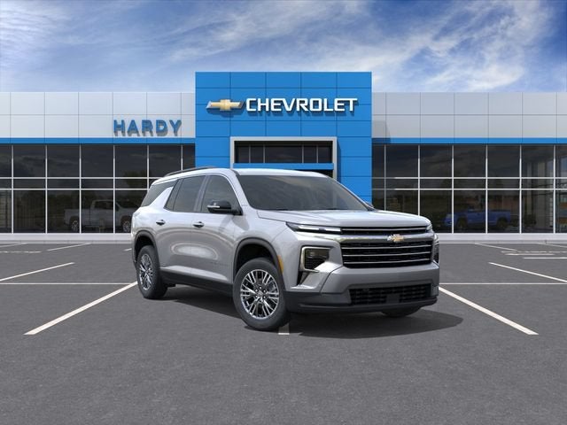 2026 Chevrolet Traverse LT in Sterling Gray Metallic — front three-quarter view