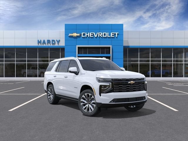 2026 Chevrolet Tahoe High Country in Polar White Tricoat — front three-quarter view