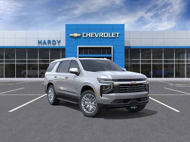 2026 Chevrolet Tahoe Premier in Sterling Gray Metallic — front three-quarter view