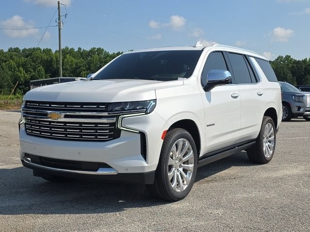 2023 Chevrolet Tahoe Premier in Iridescent Pearl Tricoat — front three-quarter view