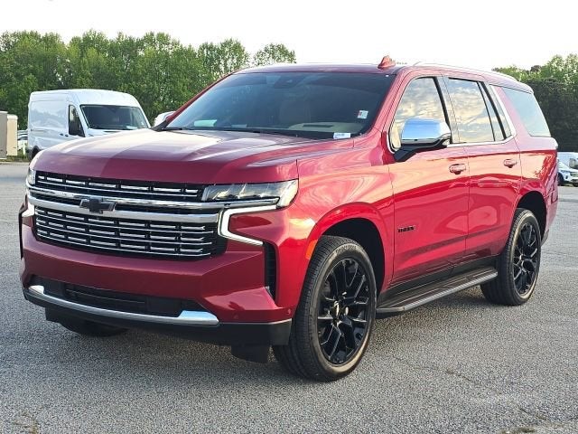 2023 Chevrolet Tahoe Premier in Radiant Red Tintcoat — front three-quarter view