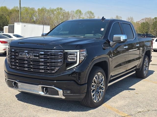 2025 GMC Sierra 1500 Denali Ultimate in Onyx Black — front three-quarter view