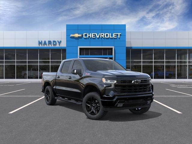 2026 Chevrolet Silverado 1500 RST in Black — front three-quarter view