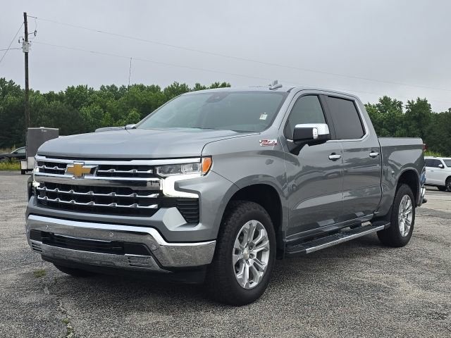 2025 Chevrolet Silverado 1500 LTZ in Sterling Gray Metallic — front three-quarter view