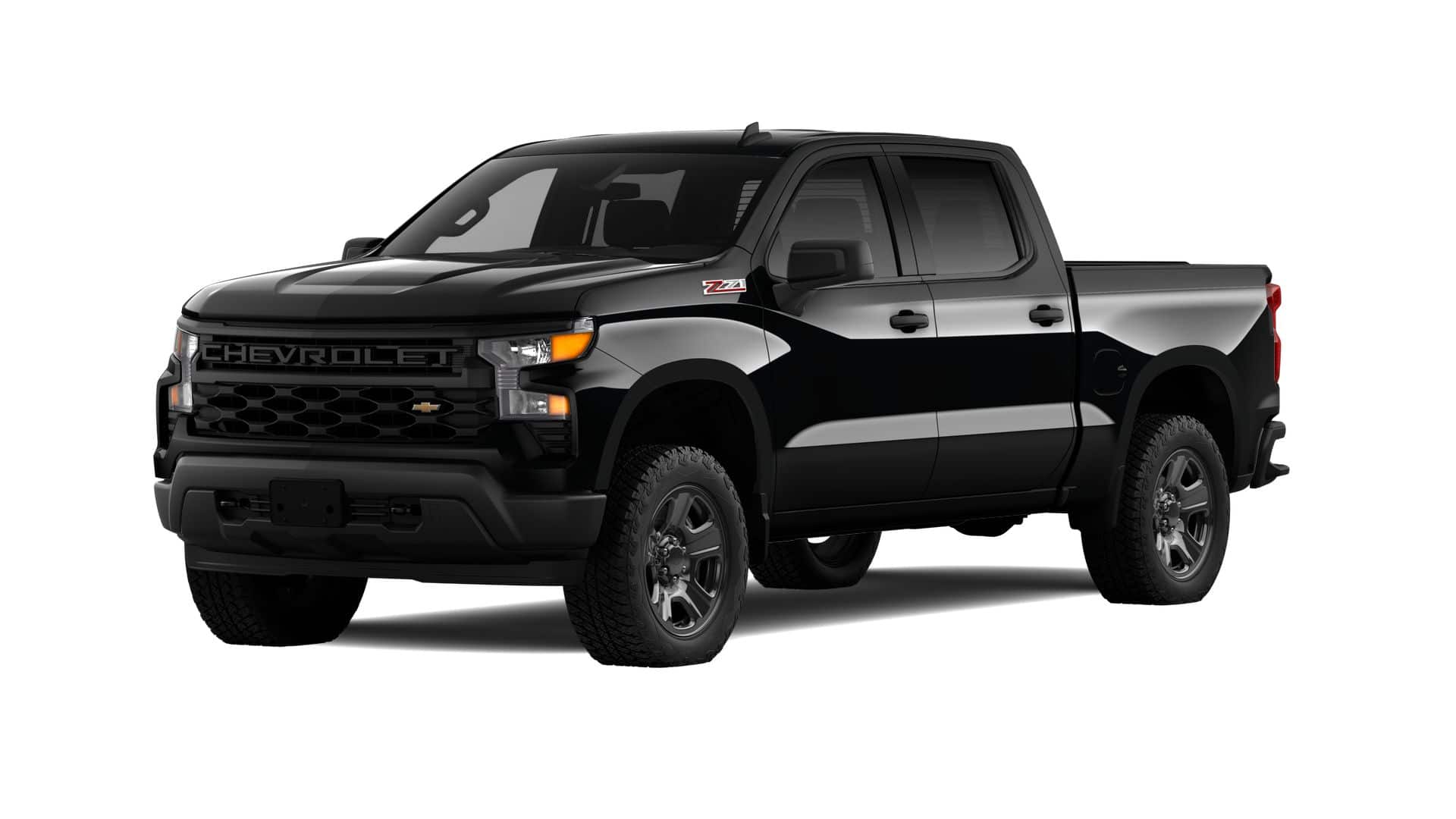 2026 Chevrolet Silverado 1500 WT in Black — front three-quarter view