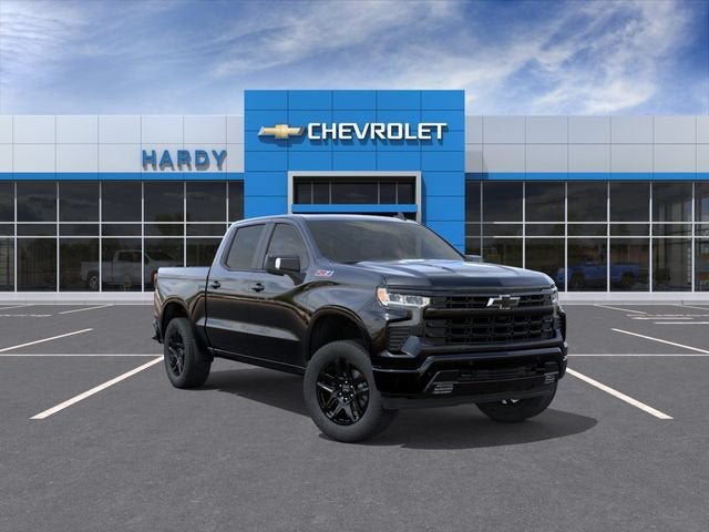 2026 Chevrolet Silverado 1500 RST in Black — front three-quarter view