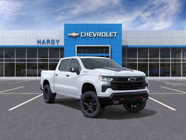 2026 Chevrolet Silverado 1500 LT Trail Boss in Summit White — front three-quarter view