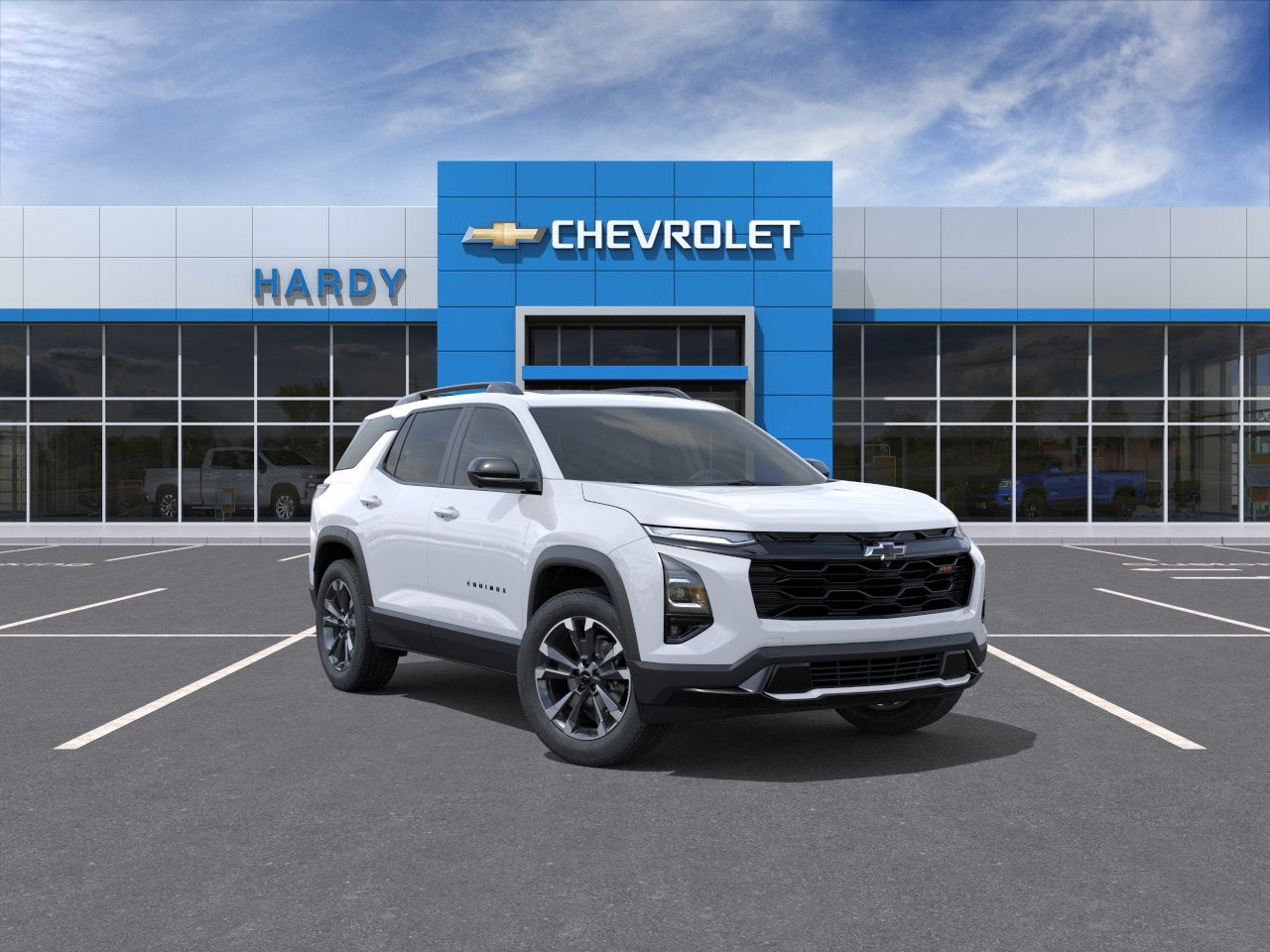 2027 Chevrolet Equinox FWD RS in Polar White Tricoat — front three-quarter view