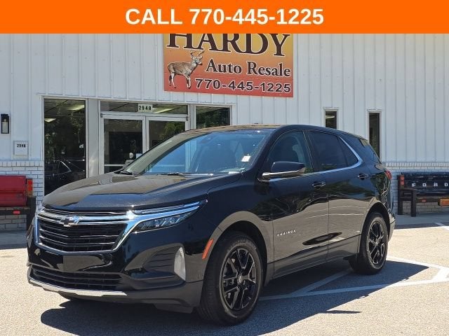 2024 Chevrolet Equinox LT in Mosaic Black Metallic — front three-quarter view