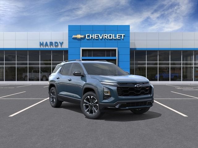 2027 Chevrolet Equinox AWD RS in Lakeshore Blue Metallic — front three-quarter view