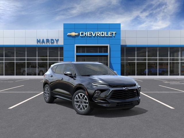 2026 Chevrolet Blazer RS in Black — front three-quarter view