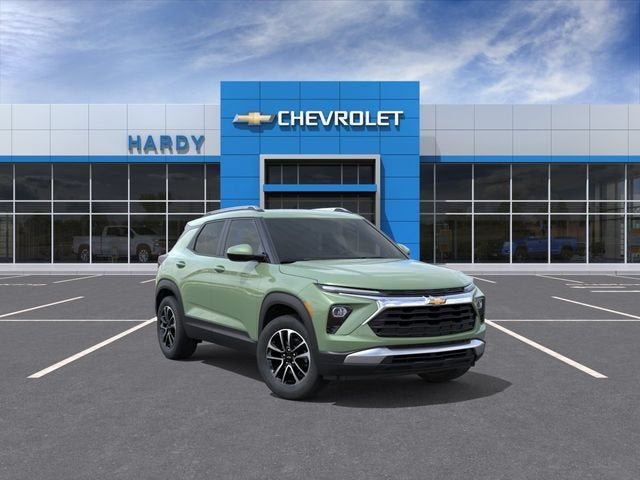 2026 Chevrolet Trailblazer LT in Cacti Green — front three-quarter view