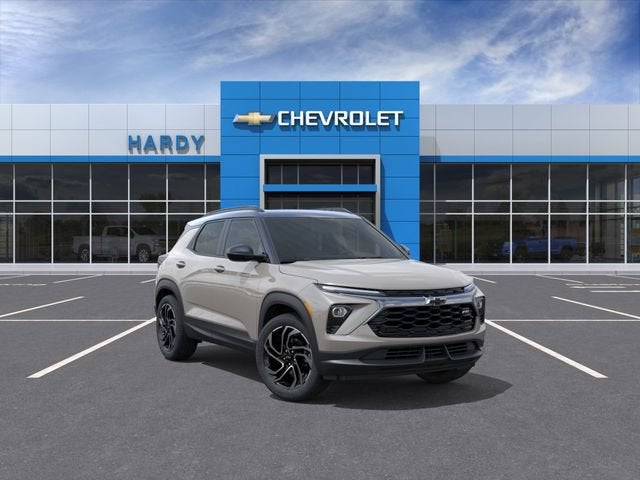 2026 Chevrolet Trailblazer RS in White Sands — front three-quarter view