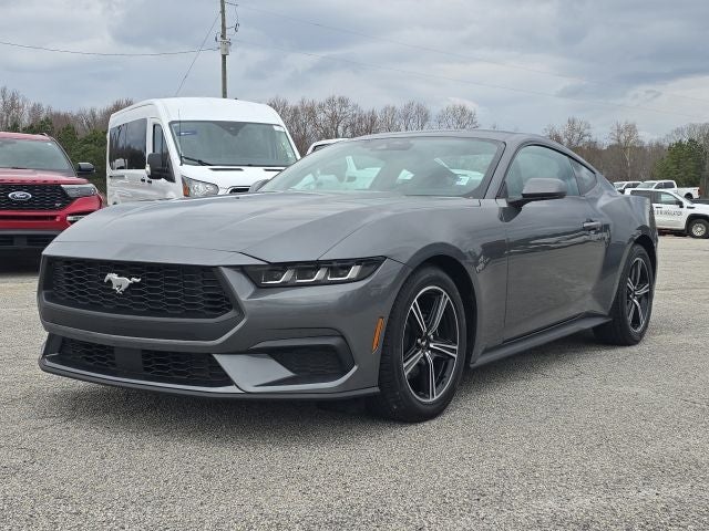 2025 Ford Mustang EcoBoost in Gray Metallic — front three-quarter view
