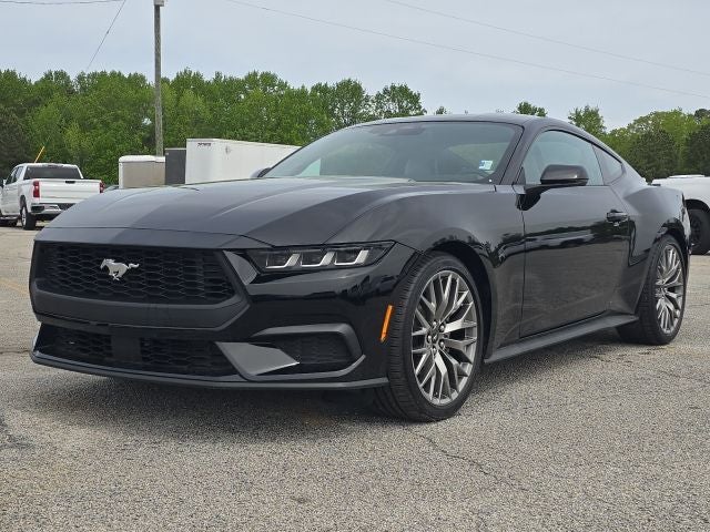 2025 Ford Mustang EcoBoost Premium in Shadow Black — front three-quarter view