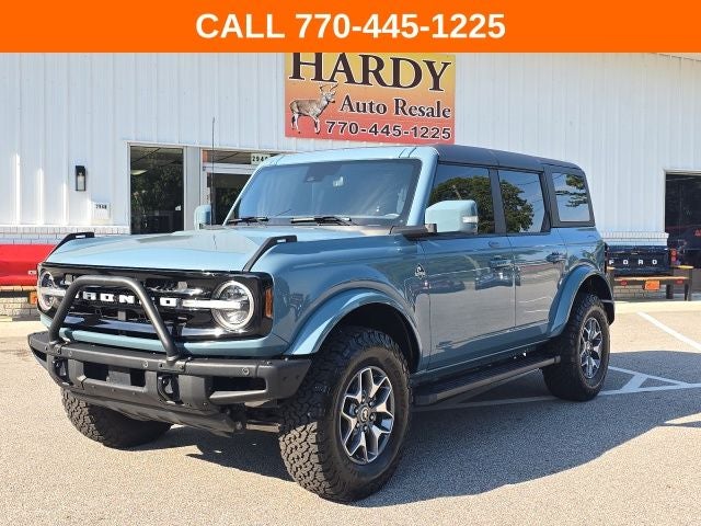 2023 Ford Bronco Outer Banks in Area 51 — front three-quarter view