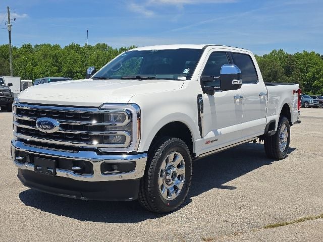 2024 Ford F-250SD King Ranch in White Metallic — front three-quarter view