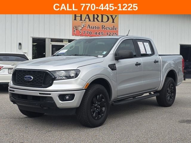 2019 Ford Ranger XLT in Ingot Silver — front three-quarter view