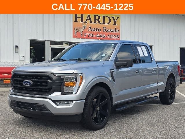 2021 Ford F-150 XLT in Silver Metallic — front three-quarter view