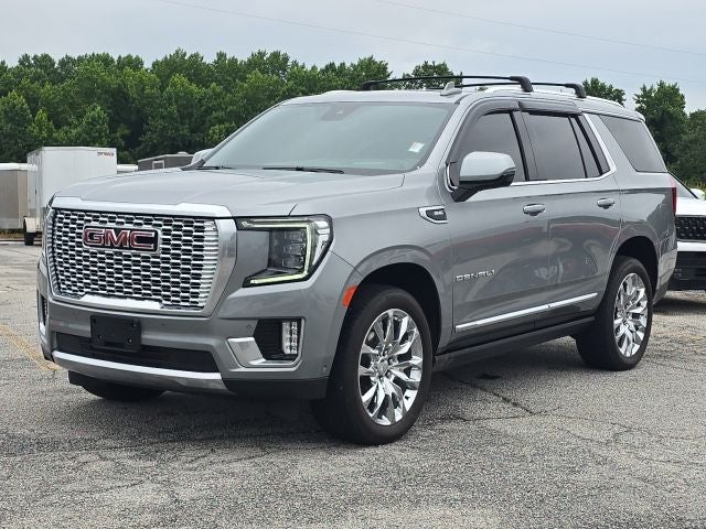 2024 GMC Yukon Denali in Sterling Metallic — front three-quarter view