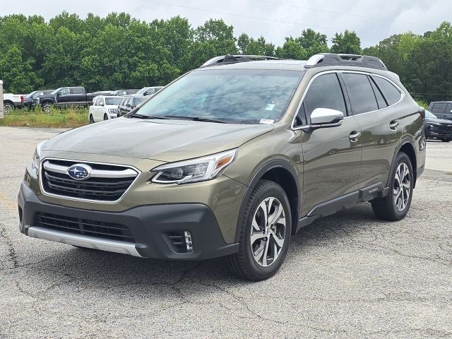 2020 Subaru Outback Touring XT in Autumn Green Metallic — front three-quarter view