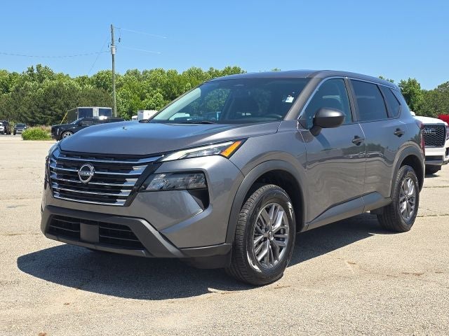 2024 Nissan Rogue S in Gun Metallic — front three-quarter view